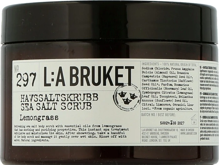 L:A Bruket No 297 Lemongrass Sea Salt Scrub, 420ml