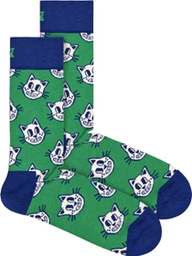 Happy Socks Cat Socken grün