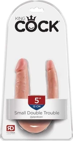 Pipedream King Cock U-Shaped Small Double Trouble flesh