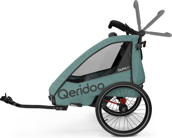 Qeridoo QUPA 1 Plus Fahrradanhänger mineral blue (Modell 2024)