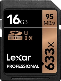 Lexar Professional 633x R95 16GB, UHS-I U1, Class 10