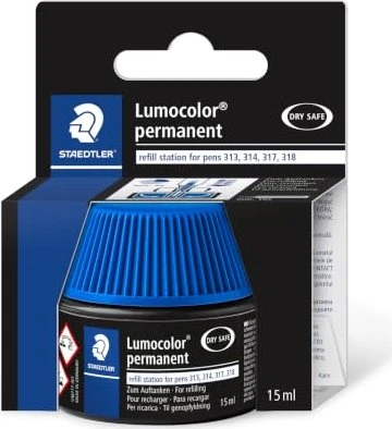 Staedtler Lumocolor 487 17 Permanentmarker Nachfüllstation 15ml, blau