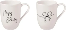 Villeroy & Boch Statement Becher mit Henkel Happy Birthday, 2 Stück