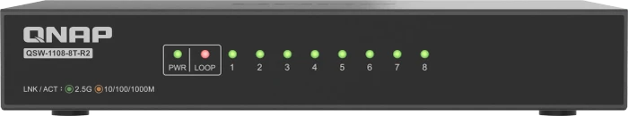 QNAP QSW-1100 Desktop 2.5G Switch, 8x RJ-45