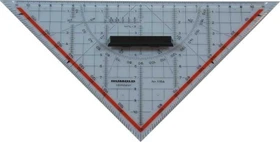 Rumold Technisches Zeichendreieck 25cm, mit Griff, transparent