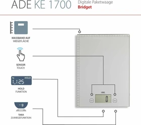 ADE KE 1700 Bridget, Paketwaage, 20kg, 1g