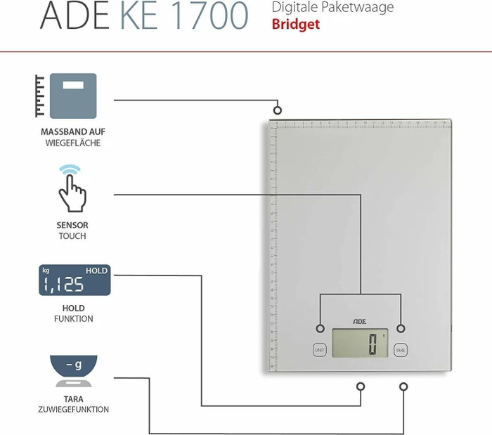 ADE KE 1700 Bridget, Paketwaage, 20kg, 1g