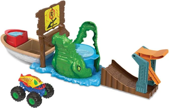 Mattel Hot Wheels Monster Trucks Sumpfattacke Spielset