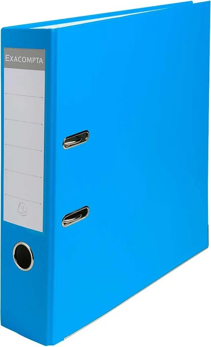 Exacompta Ordner 2-Ring Polypropylen, 80mm, A4, hellblau, 20er-Pack (918412B#20)