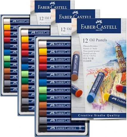 Faber-Castell Ölpastellkreide, 12 Farben