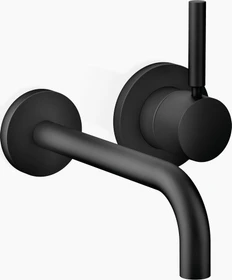 Dornbracht Meta Wand-Einhandbatterie mit Einzelrosetten schwarz matt