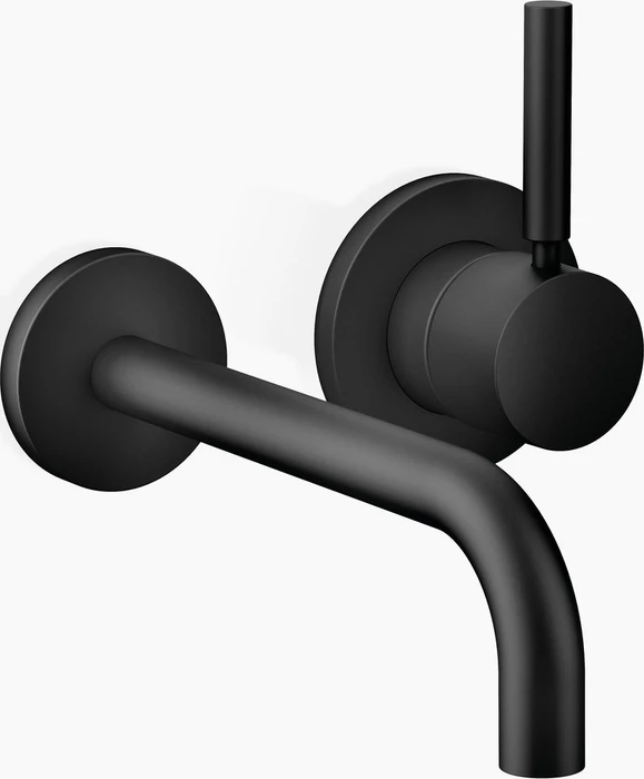 Dornbracht Meta Wand-Einhandbatterie mit Einzelrosetten schwarz matt