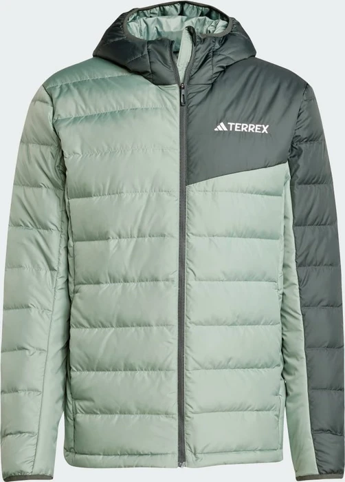 adidas Terrex Multi Light Hooded Daunen Jacke silver green/legend ivy (Herren)