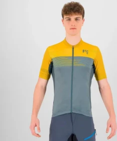 Karpos Green Fire Trikot kurzarm north atlantic/lemon curry (Herren)