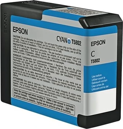 Epson Tinte T5802 Cyan, 80 ml Image