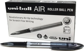 Uni-Ball AIR Medium UBA-188-L Tintenroller (Mine) schwarz/silber, 12er-Pack