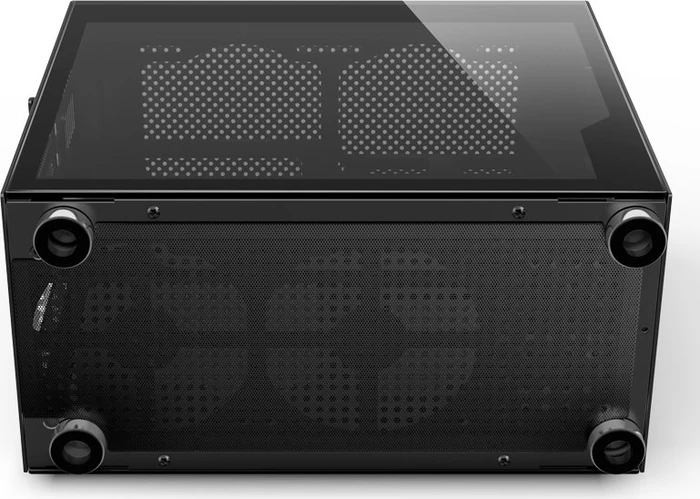 Jonsbo V10, schwarz, Glasfenster, Mini-ITX