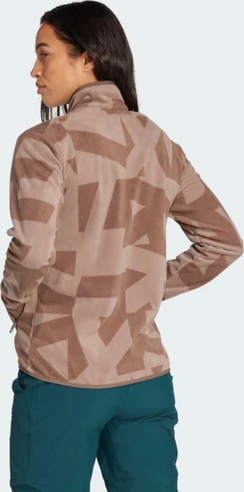 adidas Terrex Multi Printed Fleece Jacke earth strata/trace brown (Damen)