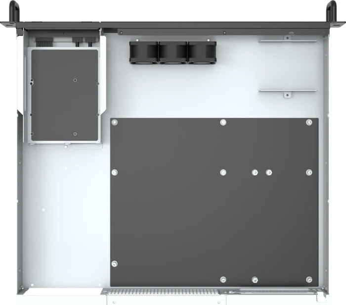 SilverStone RM100, Rackmount Storage, schwarz/grau, 1HE, Flex-ATX