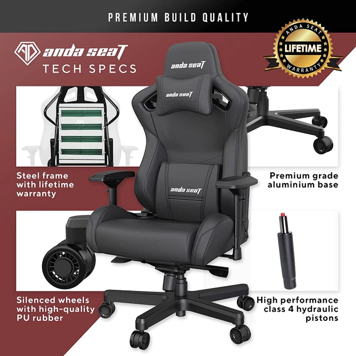 Anda Seat Kaiser Pro/2 XL Gamingstuhl, schwarz