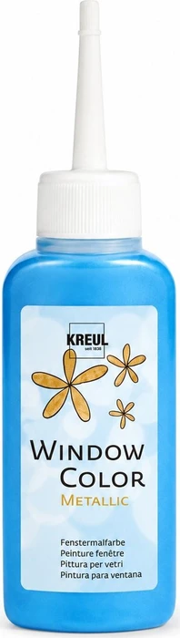 Kreul Window Color Glasmalfarbe, metallic-blau, 80ml