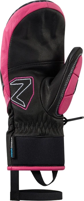 Ziener Lopaki-Z AS PR Mitten Skihandschuhe black/pop pink (Junior)