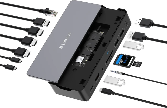 Verbatim USB-C Pro Docking Station CDS-15S, USB-C 3.1 [Buchse]