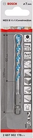 Bosch Professional HEX-9 MultiConstruction Mehrzweckbohrer, 7x50x100mm, 1 Stück
