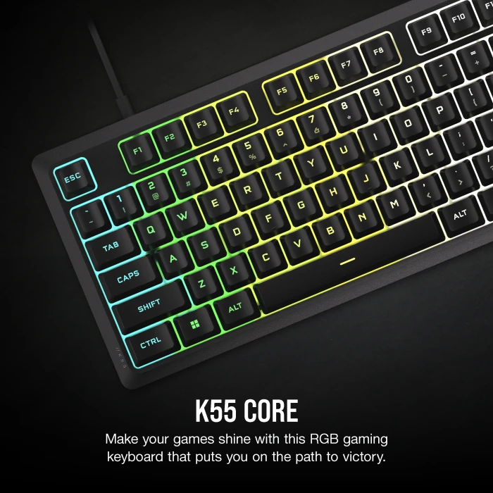 Corsair Gaming K55 CORE RGB, schwarz, USB, US