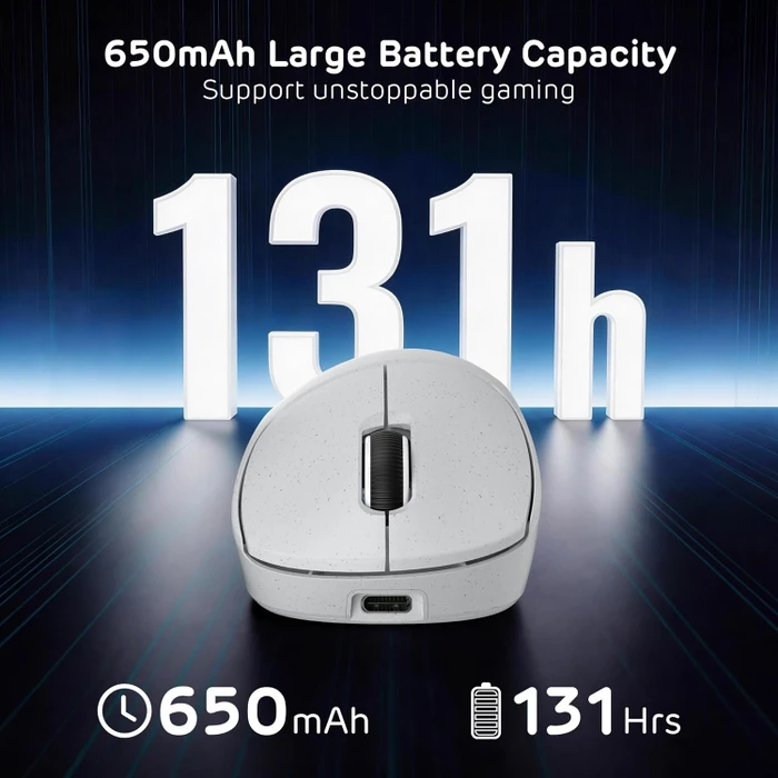 RK Royal Kludge MG5 8K Wireless Gaming Mouse, Save the Oceans grau, USB/Bluetooth