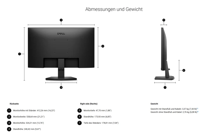Dell SE2426H, 23.8"