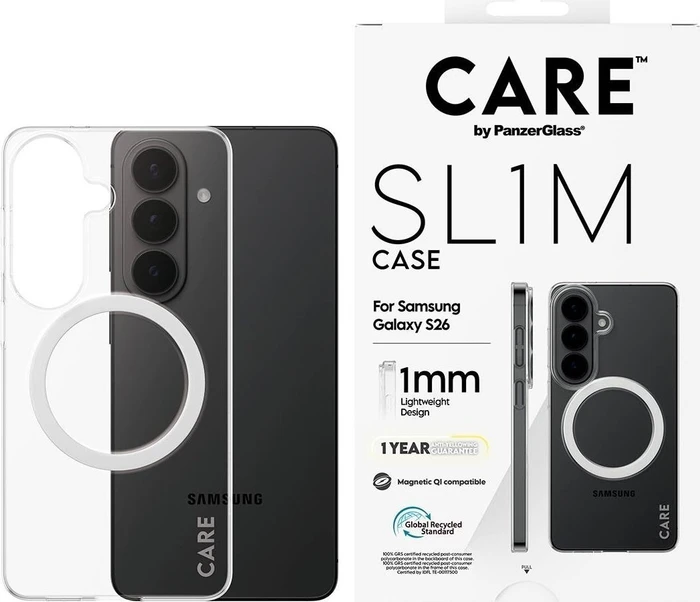 PanzerGlass Care SL1M Case Transparent w. Qi für Samsung Galaxy S26