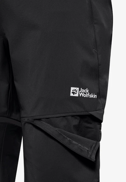 Jack Wolfskin Hikeout Zip-Off Hose lang schwarz (Damen)
