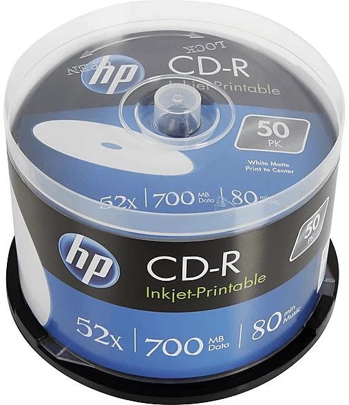 HP CD-R 80min/700MB, 52x, 50er Spindel, printable