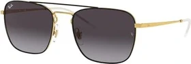 Ray-Ban RB3588 55mm poliert schwarz-gold/grau
