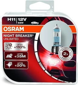 Osram Night Breaker Unlimited H11 55W, 2er-Pack Box