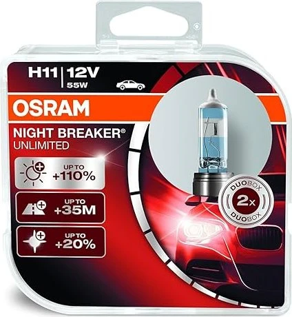 Osram Night Breaker Unlimited H11 55W, 2er-Pack Box