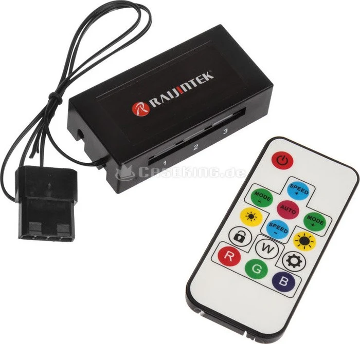 Raijintek Iris 14 Rainbow RGB, LED-Steuerung, Fernbedienung, 140mm, 2er-Pack