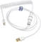 Ducky Premicord Spiralkabel USB-C auf USB-A, Tastaturkabel (Spiral-Textilkabel), 1.8m, White Edition Vorschaubild