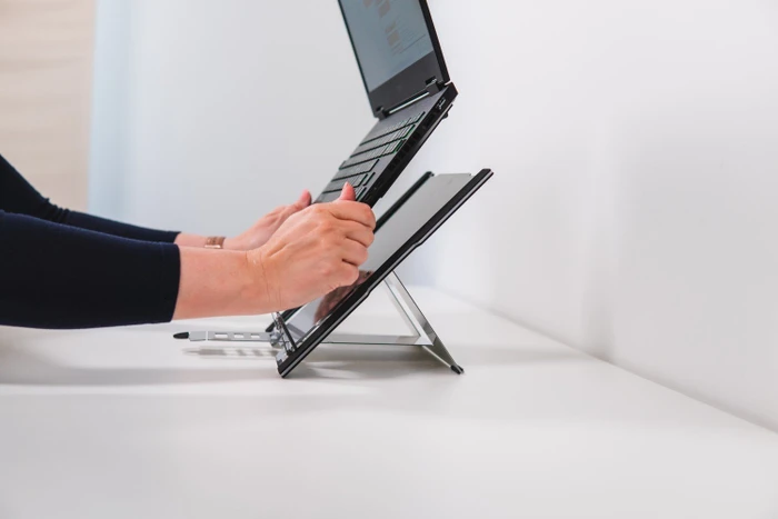 BakkerElkhuizen Flextop 270, Notebook-Stand bis 12", Light Grey