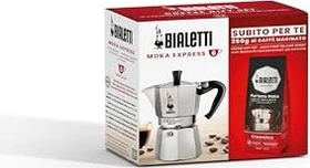 Bialetti Geschenk Set Subito Per Te Moka Express 6 Tassen Espressokanne inkl. Kaffee