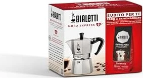 Bialetti Geschenk Set Subito Per Te Moka Express 6 Tassen Espressokanne inkl. Kaffee