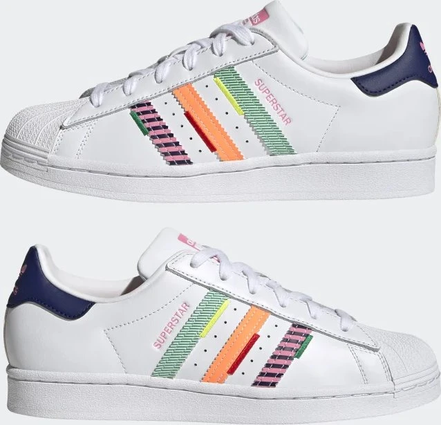 adidas Superstar cloud white/night sky/green (Damen)