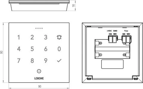 Loxone NFC Code Touch Tree anthrazit