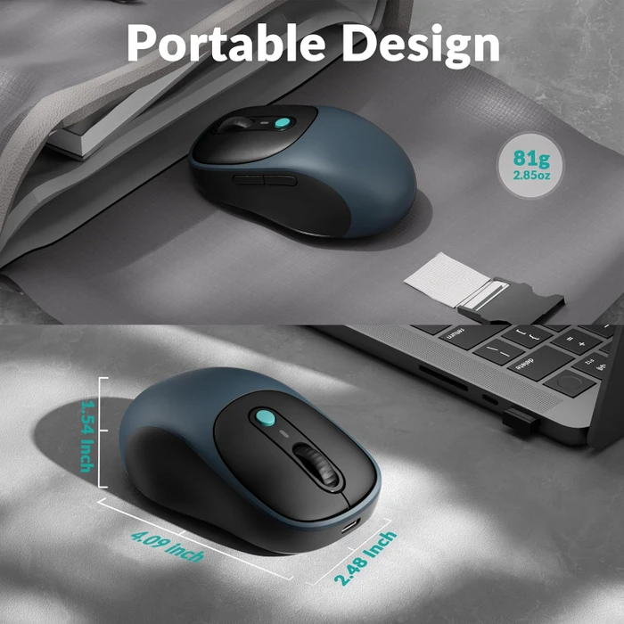 Keychron BM24 Wireless Mouse Space Gray schwarz/grau, USB/Bluetooth