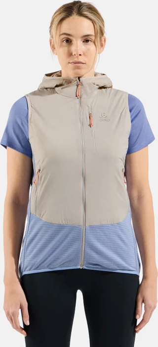 Odlo Ascent Wool Insulated Hybrid Weste silver cloud/blue heron (Damen)