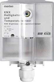 Merten KNX Helligkeits- und Temperatursensor, Helligkeitssensor/Temperatursensor (663991)