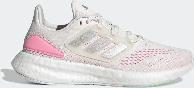 adidas Pureboost 22 cloud white/silver metallic/beam pink (Herren)