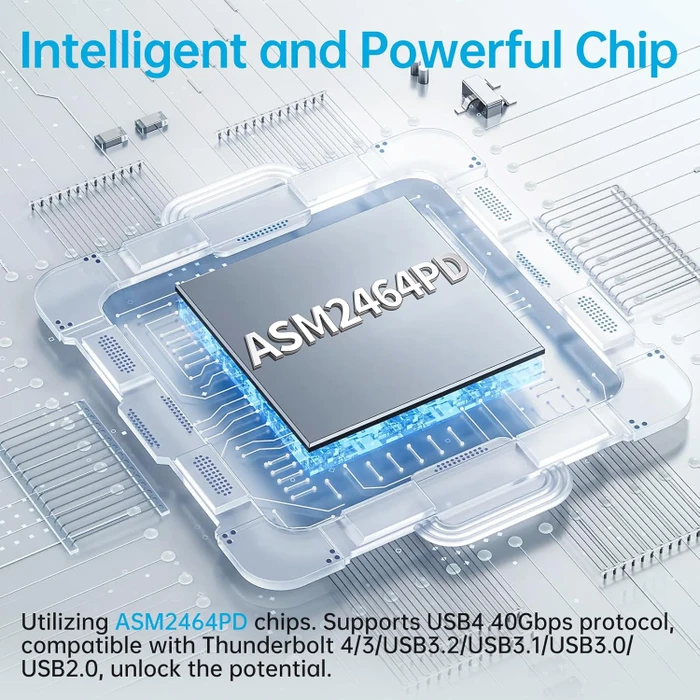 SSK HE-C401 Externes Gehäuse für M.2 NVMe SSD, USB4
