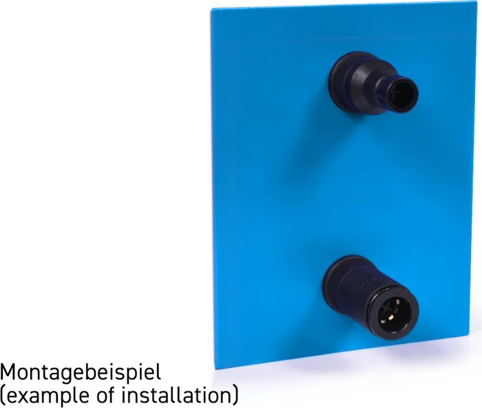 Alphacool ES Schnellverschluss Kupplung Set PushIn Industry Version G1/4" IG/IG Schottverschraubung, schwarz